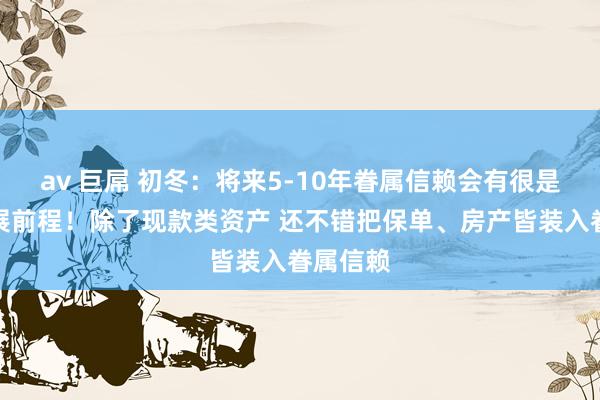 av 巨屌 初冬：将来5-10年眷属信赖会有很是大的发展前程！除了现款类资产 还不错把保单、房产皆装入眷属信赖