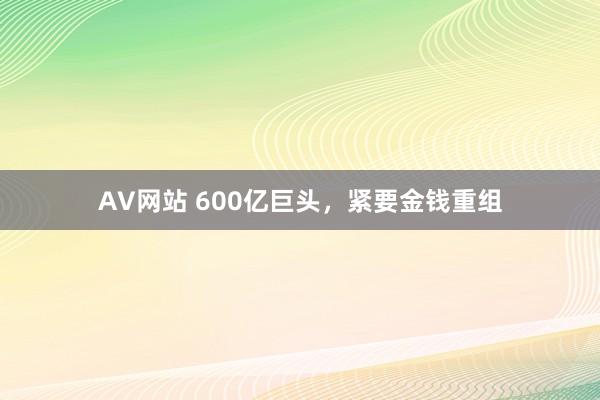 AV网站 600亿巨头，紧要金钱重组