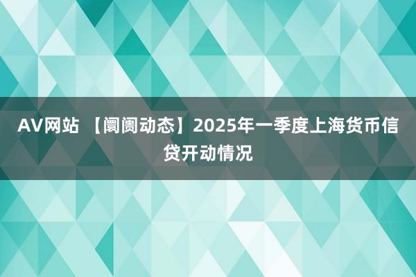 AV网站 【阛阓动态】2025年一季度上海货币信贷开动情况