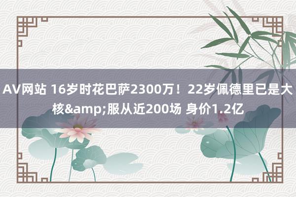 AV网站 16岁时花巴萨2300万！22岁佩德里已是大核&服从近200场 身价1.2亿